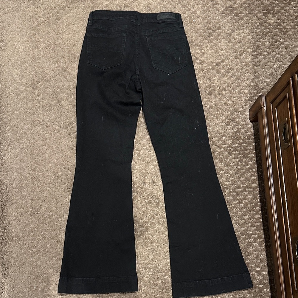 High-Rise Black Flared Women's Jeans - Picture 3 of 4